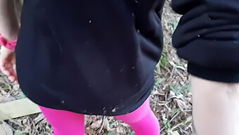 A Babe Gives A Blowjob In The Woods